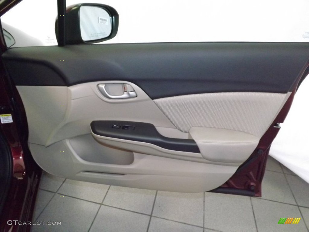 2014 Honda Civic LX Sedan Beige Door Panel Photo #89427227
