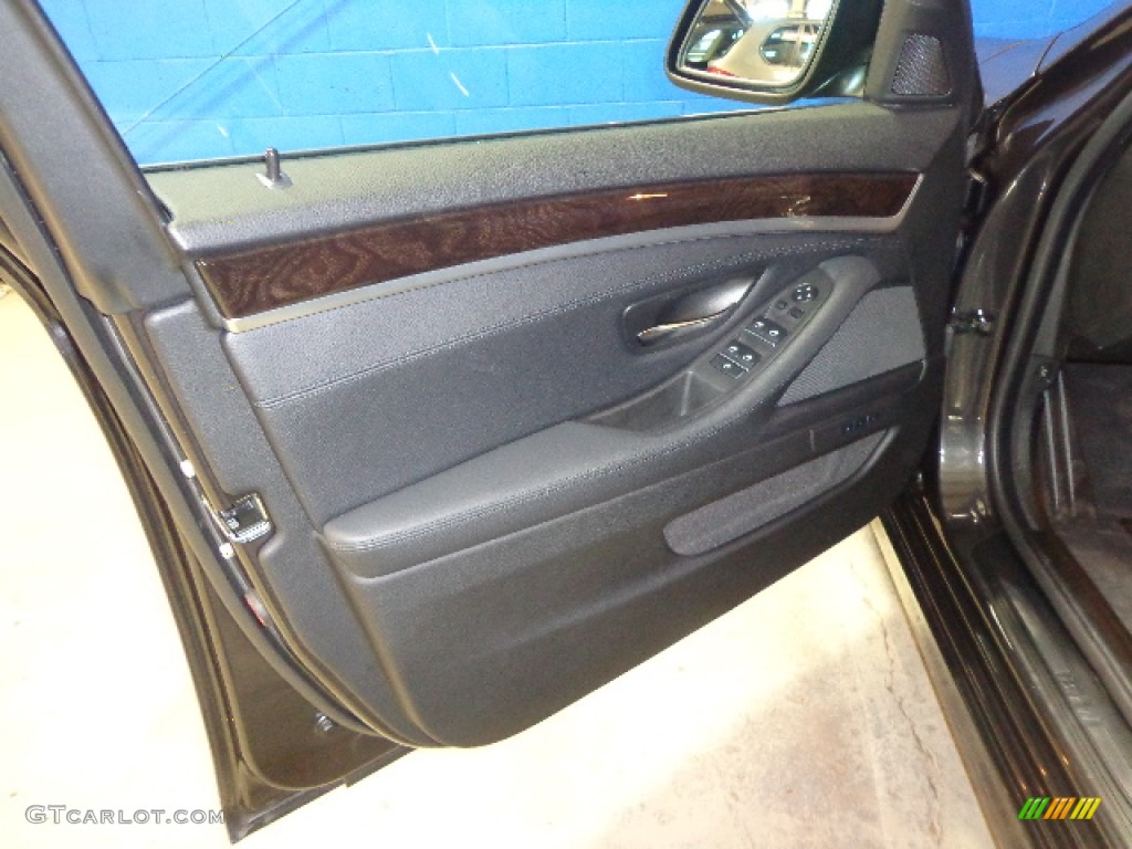 2013 5 Series 535i xDrive Sedan - Dark Graphite Metallic II / Black photo #17