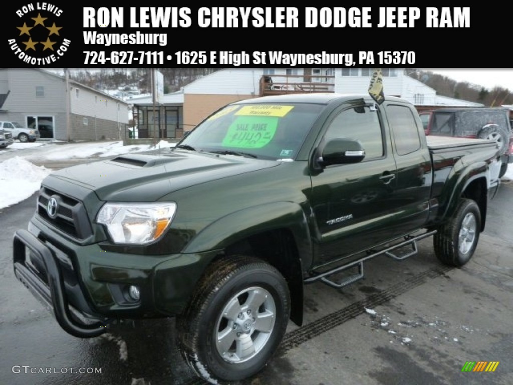 2013 Tacoma V6 TRD Sport Access Cab 4x4 - Spruce Green Mica / Graphite photo #1
