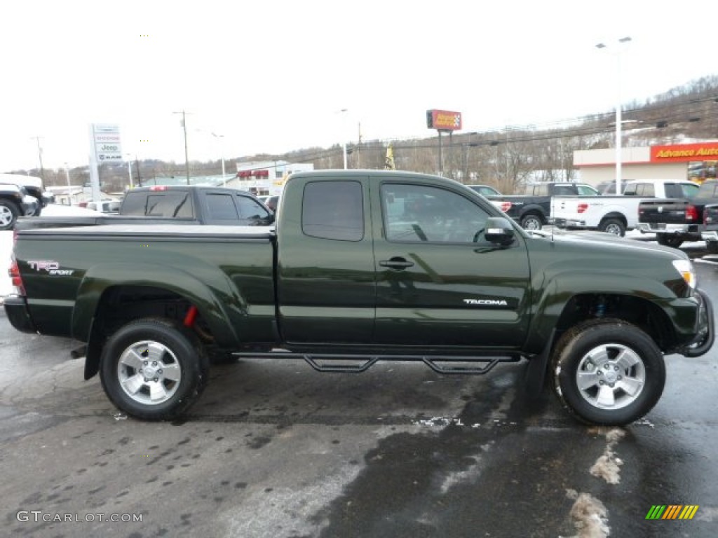 2013 Tacoma V6 TRD Sport Access Cab 4x4 - Spruce Green Mica / Graphite photo #7