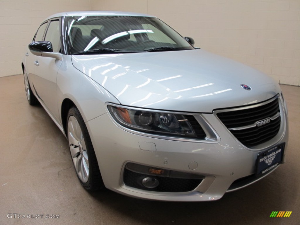 2011 9-5 Aero XWD Sedan - Glacier Silver Metallic / Jet Black photo #1