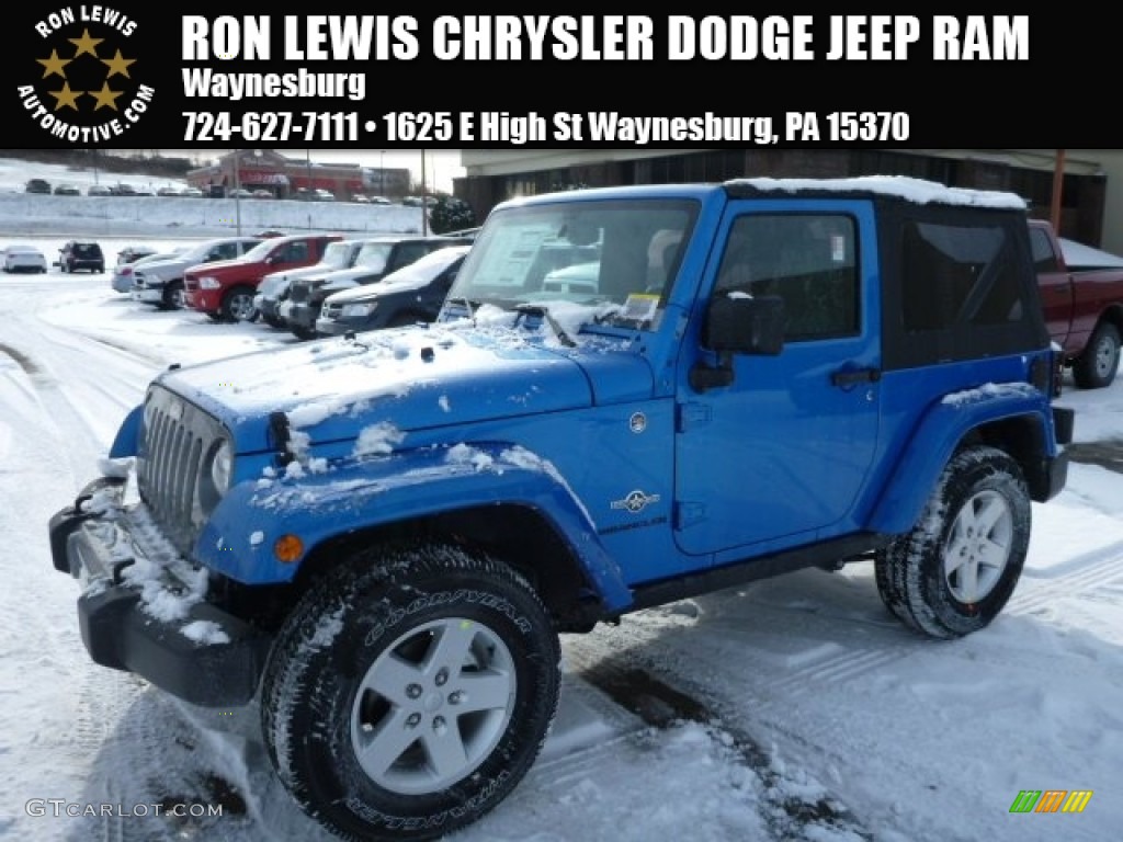 2014 Wrangler Sport 4x4 - Hydro Blue Pearl Coat / Black photo #1