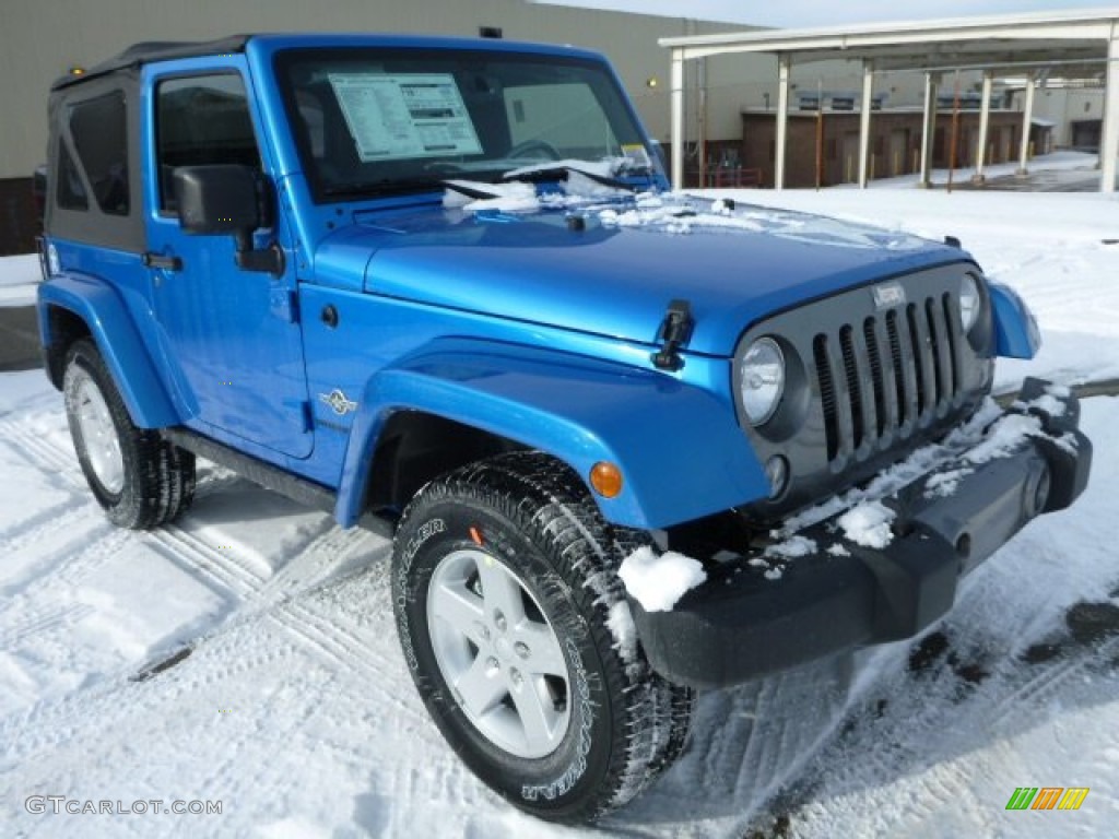 2014 Wrangler Sport 4x4 - Hydro Blue Pearl Coat / Black photo #7