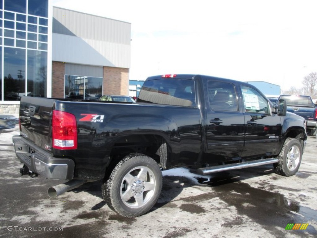Onyx Black 2014 GMC Sierra 2500HD SLT Crew Cab 4x4 Exterior Photo #89431253