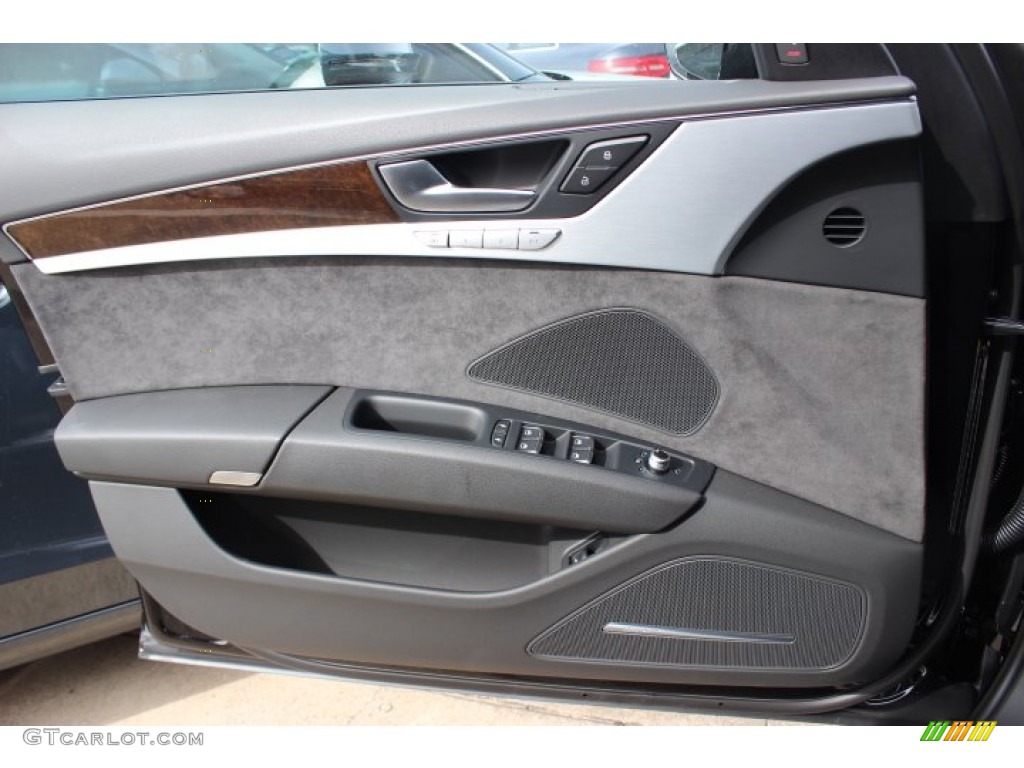 2014 Audi A8 3.0T quattro Black Door Panel Photo #89434110