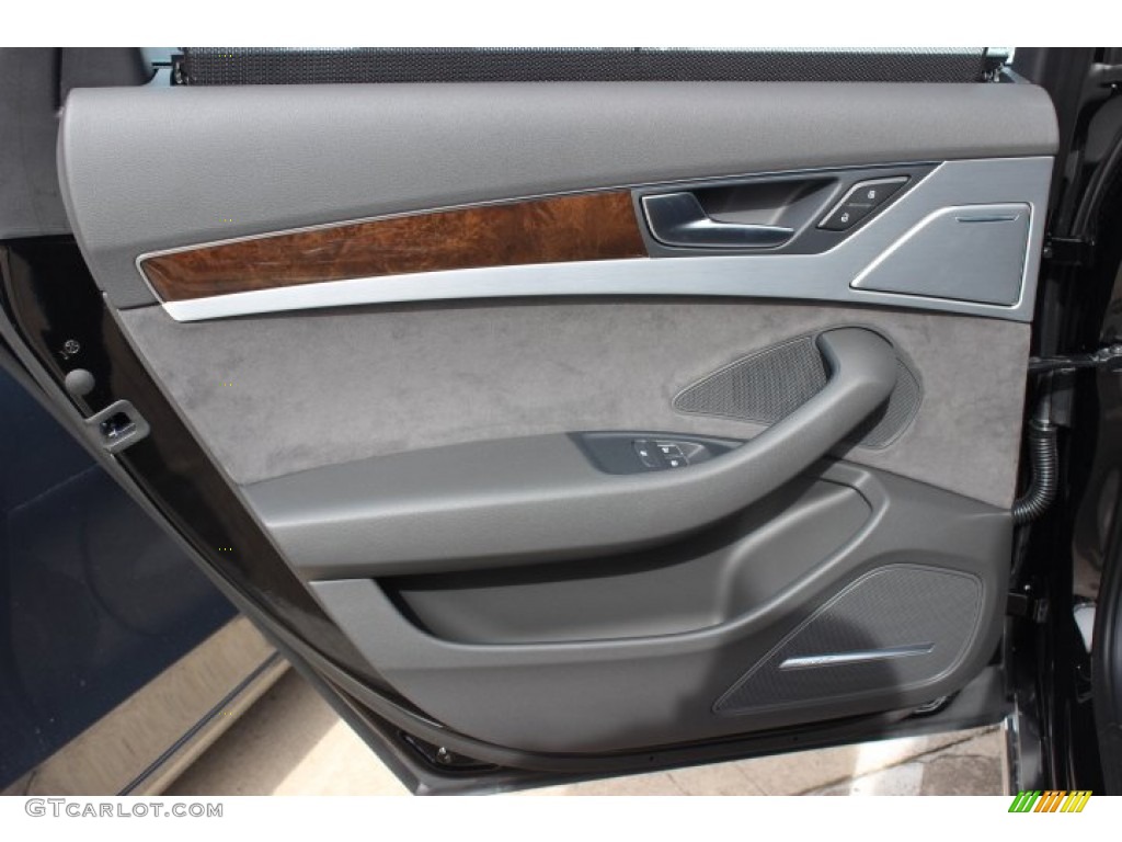2014 Audi A8 3.0T quattro Black Door Panel Photo #89434536