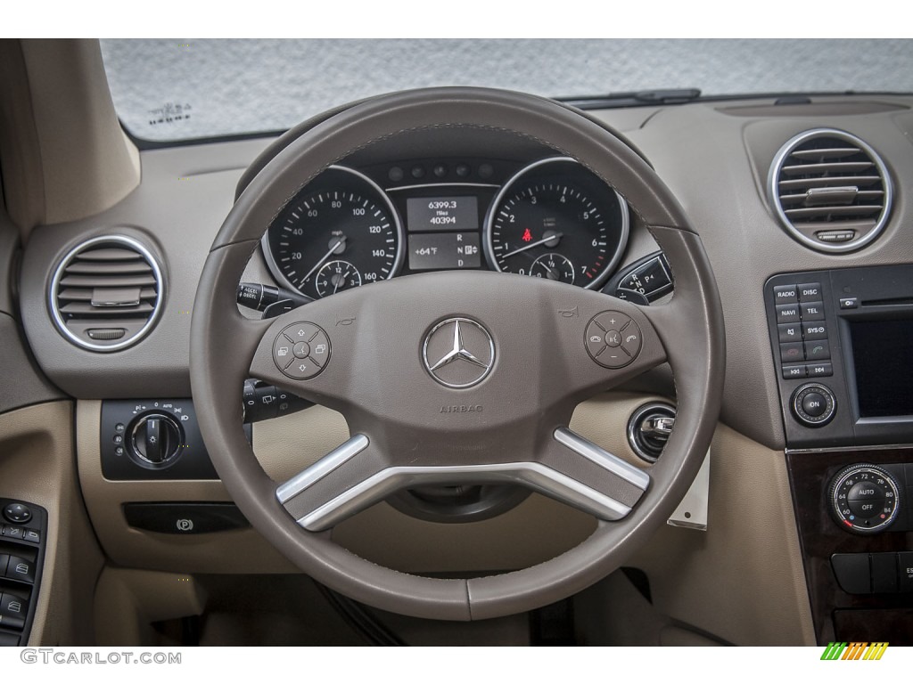 2011 Mercedes-Benz ML 350 Cashmere Steering Wheel Photo #89436075