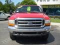 1999 Vermillion Red Ford F350 Super Duty Lariat SuperCab 4x4  photo #8