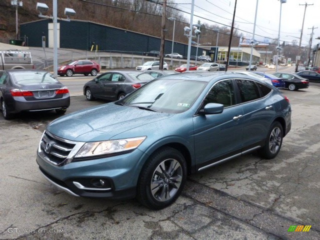 2014 Crosstour EX-L V6 4WD - Mountain Air Metallic / Ivory photo #1