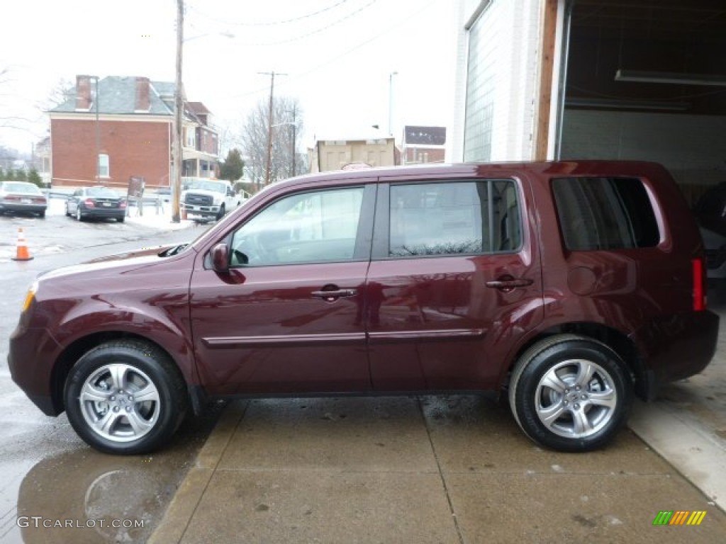 Dark Cherry Pearl 2014 Honda Pilot EX 4WD Exterior Photo #89440086