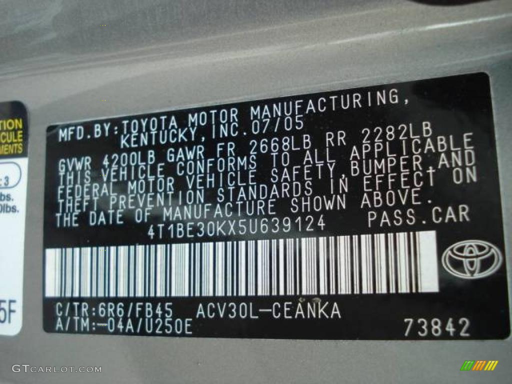 2005 Camry LE - Mineral Green Opalescent / Gray photo #19