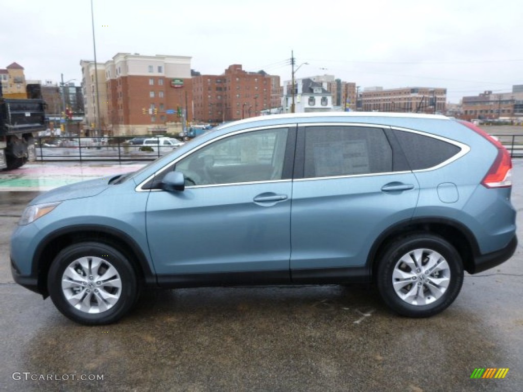 2014 CR-V EX-L AWD - Mountain Air Metallic / Beige photo #2