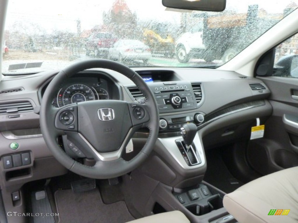 2014 CR-V EX-L AWD - Mountain Air Metallic / Beige photo #12