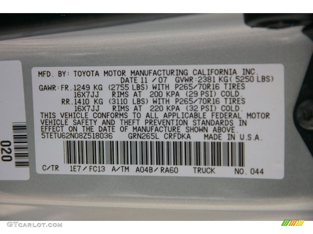 2008 Tacoma V6 PreRunner Access Cab - Silver Streak Mica / Graphite Gray photo #31