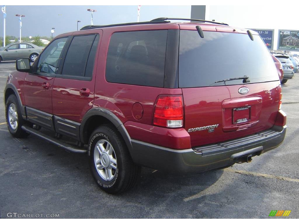 2004 Expedition XLT 4x4 - Redfire Metallic / Medium Flint Gray photo #3