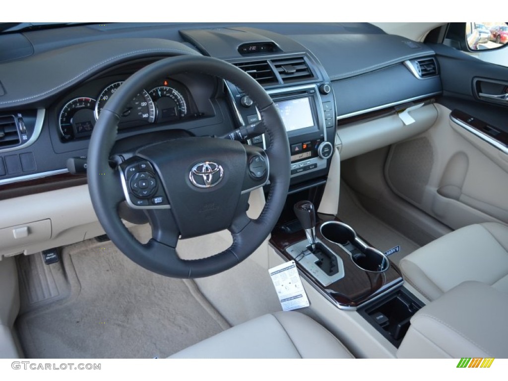 2014 Camry XLE - Attitude Black Metallic / Ivory photo #6