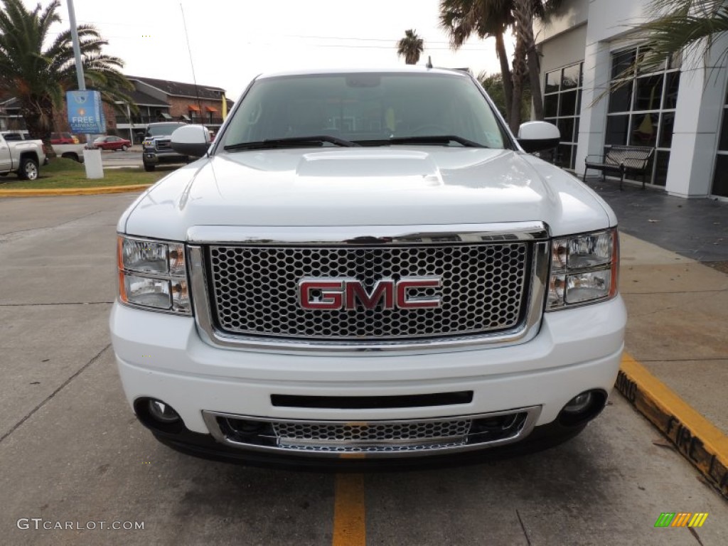 2008 Sierra 1500 Denali Crew Cab AWD - Polar White / Cocoa/Light Cashmere photo #2