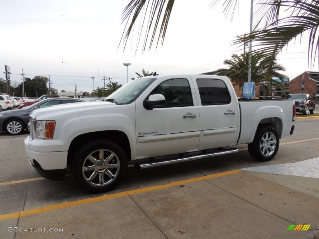 2008 Sierra 1500 Denali Crew Cab AWD - Polar White / Cocoa/Light Cashmere photo #5