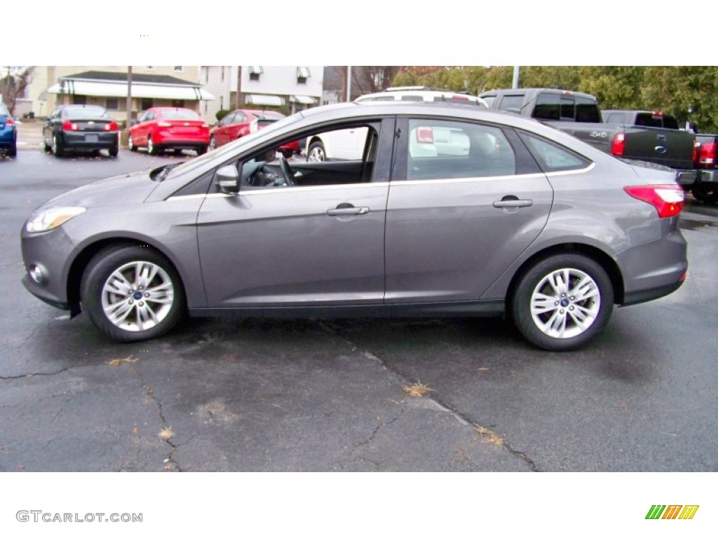 2012 Focus SEL Sedan - Sterling Grey Metallic / Charcoal Black photo #8