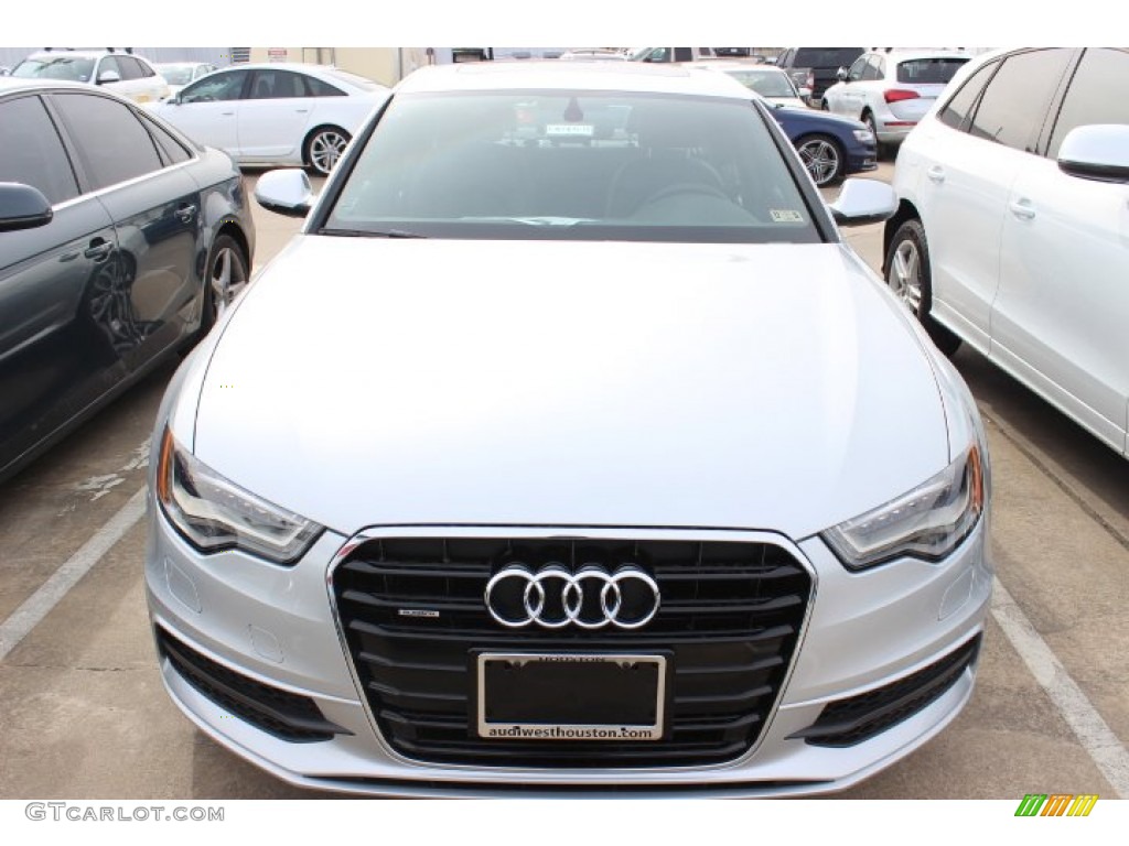 2014 A6 3.0T quattro Sedan - Ice Silver Metallic / Black photo #2