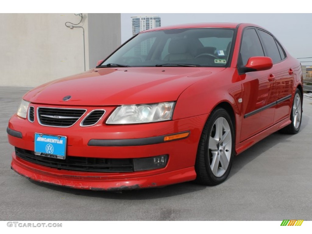 2006 9-3 Aero Sport Sedan - Chili Red Metallic / Parchment photo #3