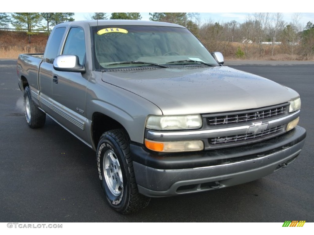 1999 Silverado 1500 LS Extended Cab 4x4 - Light Pewter Metallic / Graphite photo #1