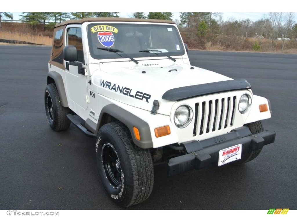 2006 Wrangler X 4x4 - Stone White / Khaki photo #1