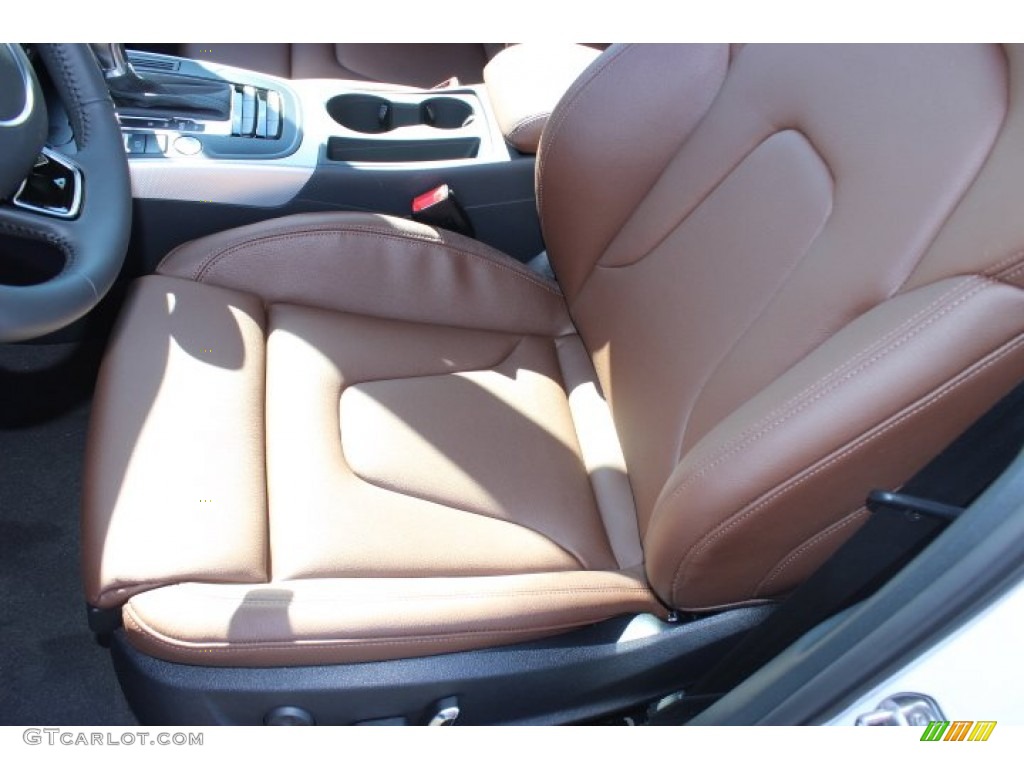 2014 A4 2.0T quattro Sedan - Ibis White / Chestnut Brown/Black photo #11
