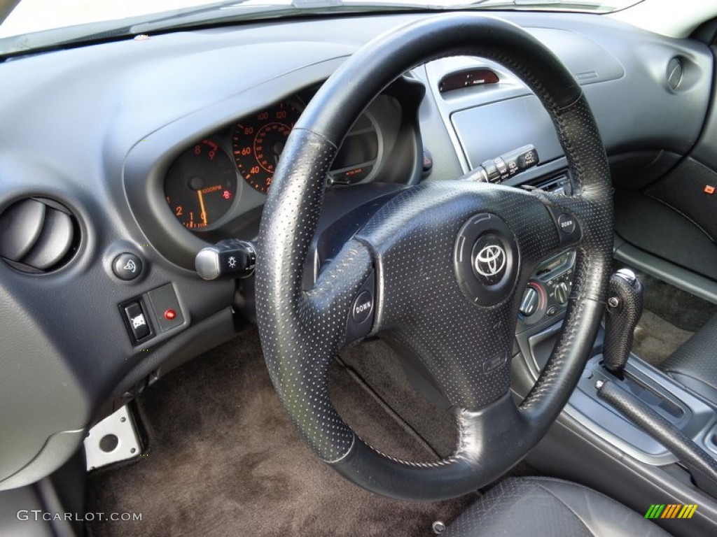 2003 Toyota Celica GT-S Black/Black Steering Wheel Photo #89453736