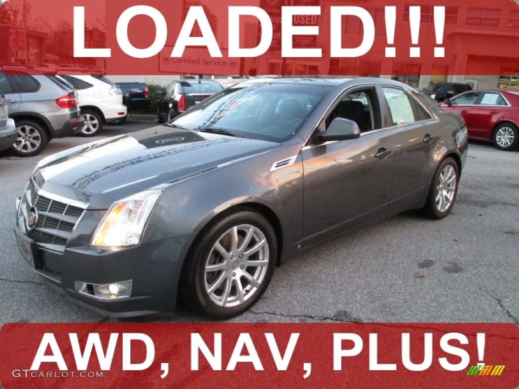 2008 CTS 4 AWD Sedan - Thunder Gray Chromaflair / Ebony photo #1
