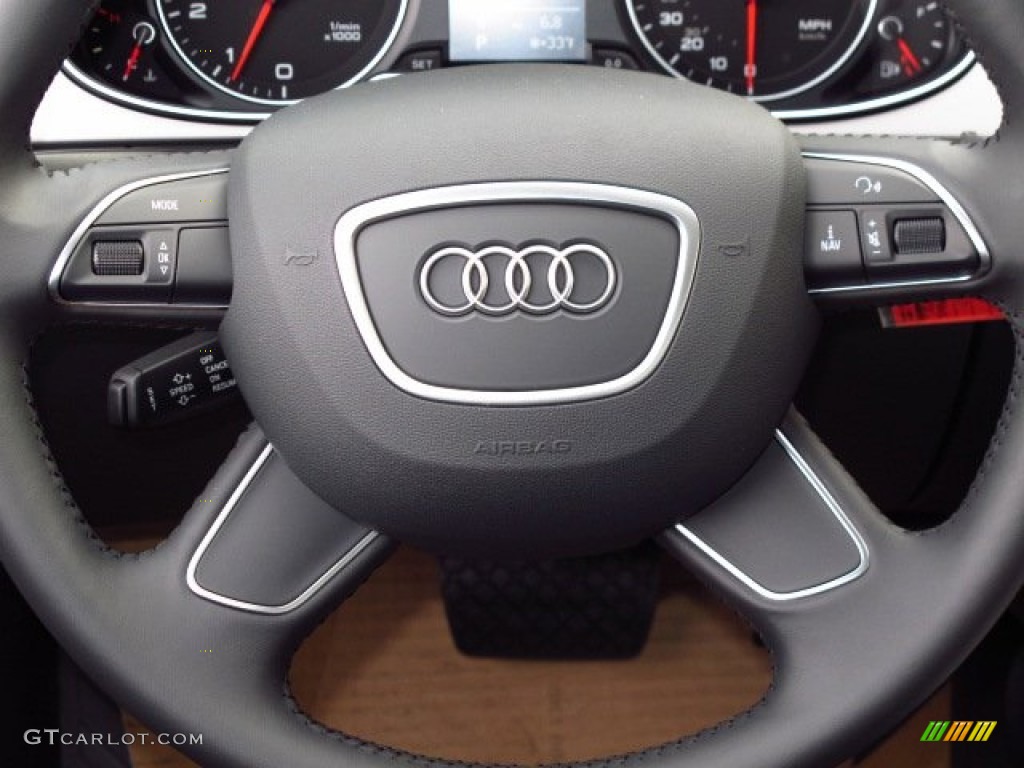 2014 Audi A4 2.0T Sedan Black Steering Wheel Photo #89457311