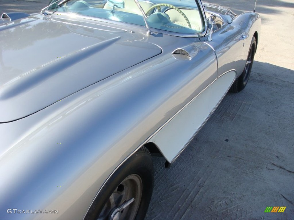 1956 Corvette Convertible - Silver / Beige photo #10