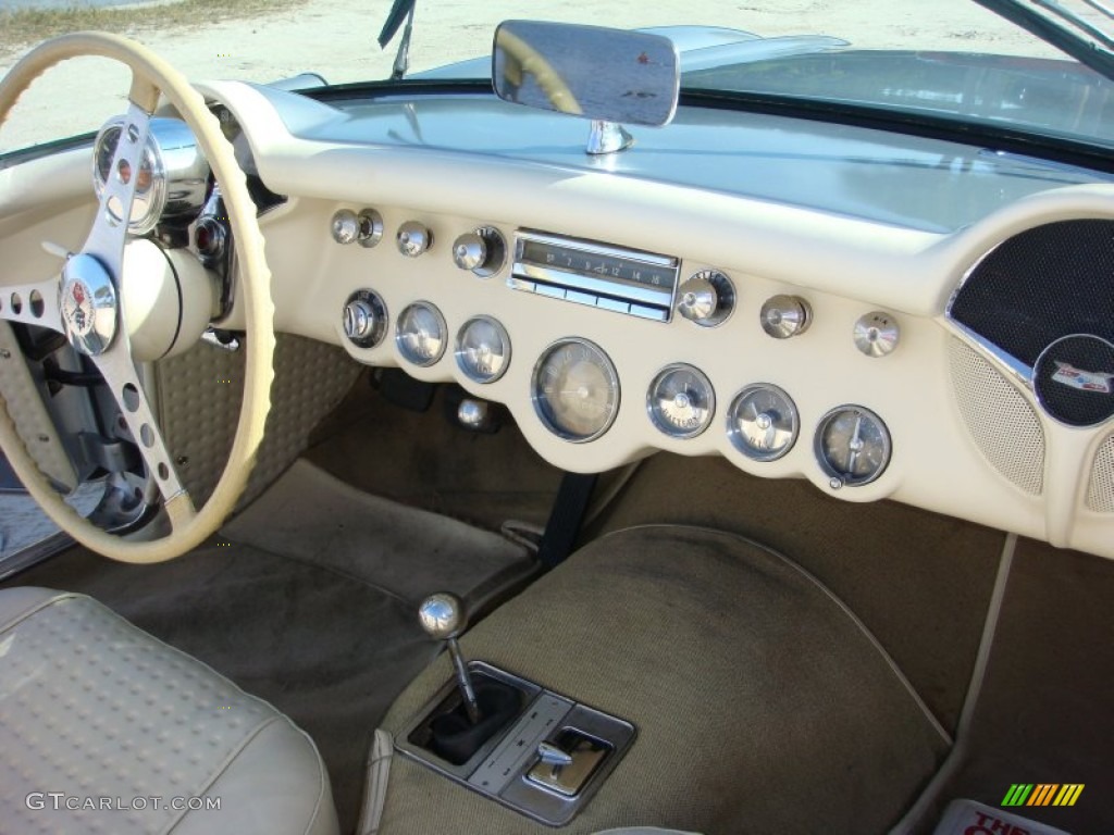 1956 Corvette Convertible - Silver / Beige photo #25