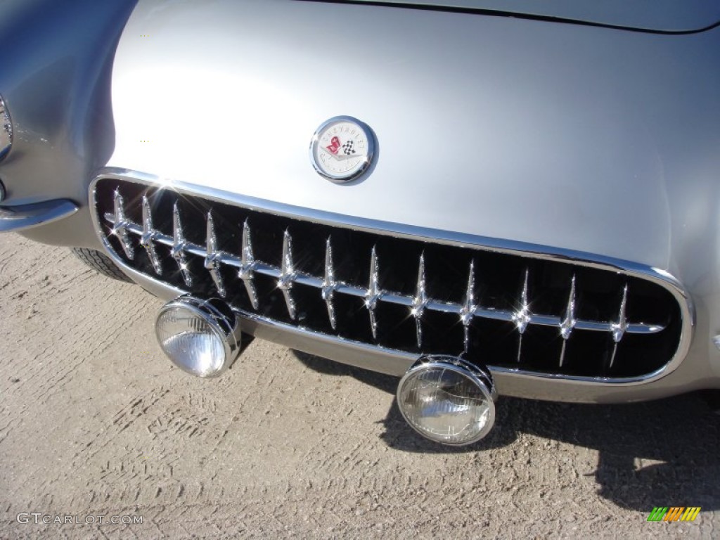 1956 Corvette Convertible - Silver / Beige photo #49