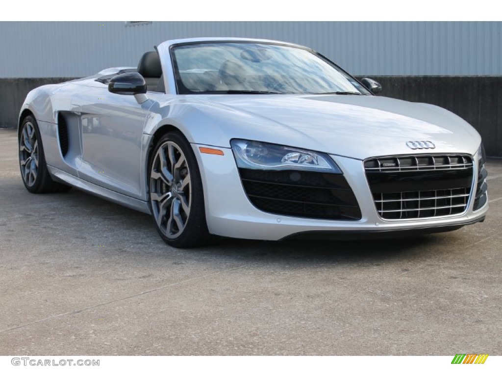 Ice Silver Metallic 2012 Audi R8 Spyder 5.2 FSI quattro Exterior Photo #89459248