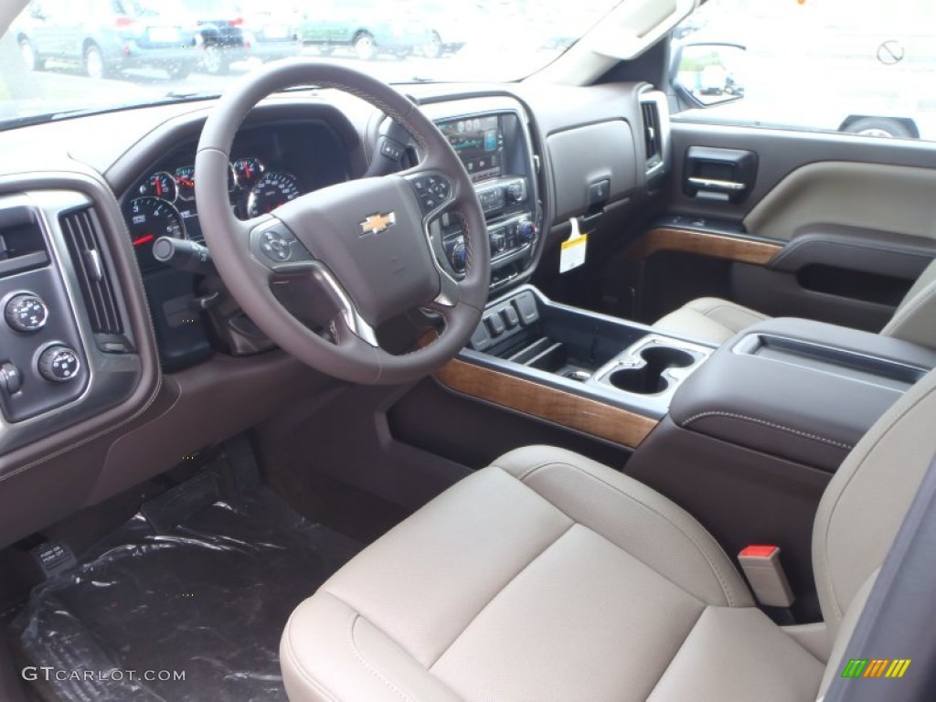 Cocoa/Dune Interior 2014 Chevrolet Silverado 1500 LTZ Crew Cab 4x4 Photo #89461694