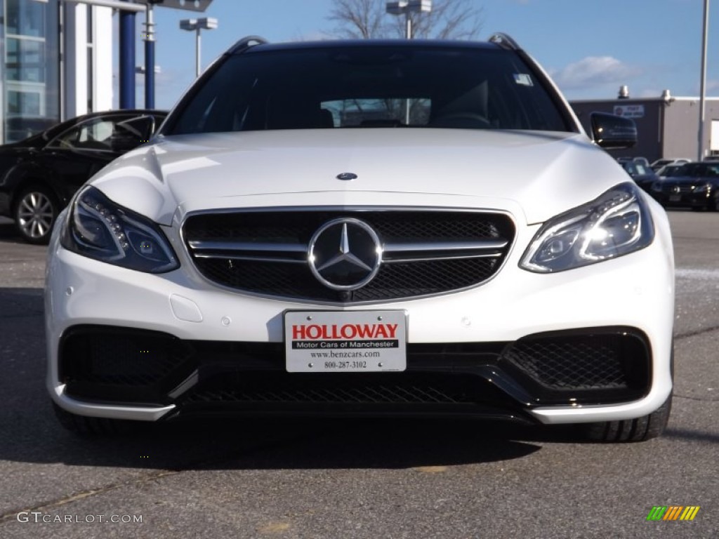 2014 E 63 AMG S-Model Wagon - Diamond White Metallic / Black photo #2