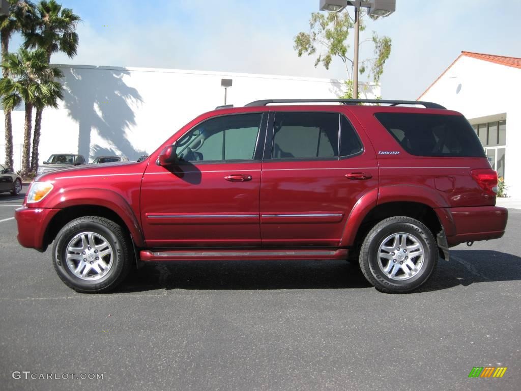 2006 Sequoia Limited 4WD - Salsa Red Pearl / Light Charcoal photo #2