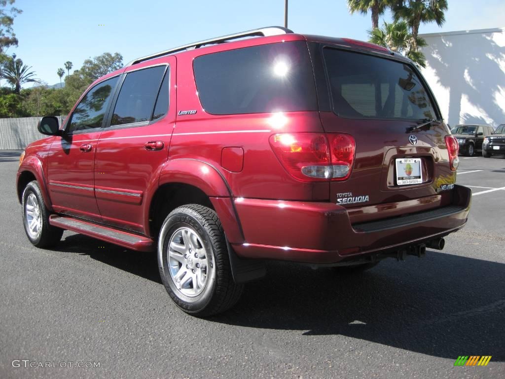 2006 Sequoia Limited 4WD - Salsa Red Pearl / Light Charcoal photo #3