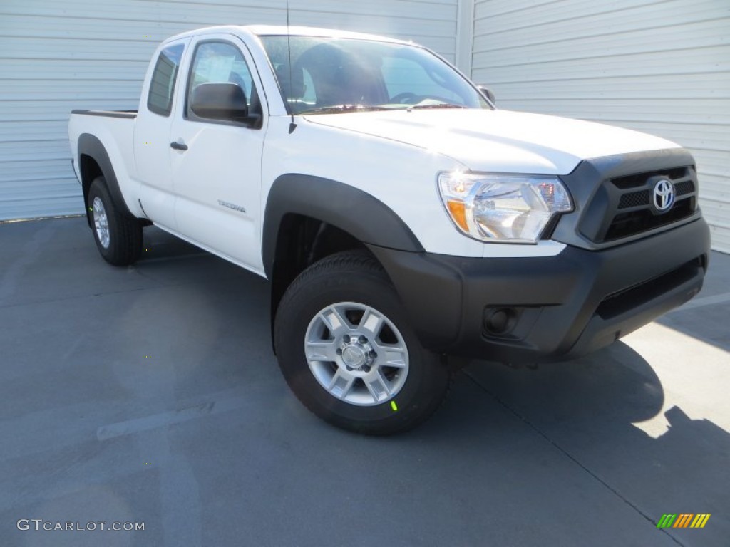 2014 Tacoma V6 Prerunner Access Cab - Super White / Graphite photo #1