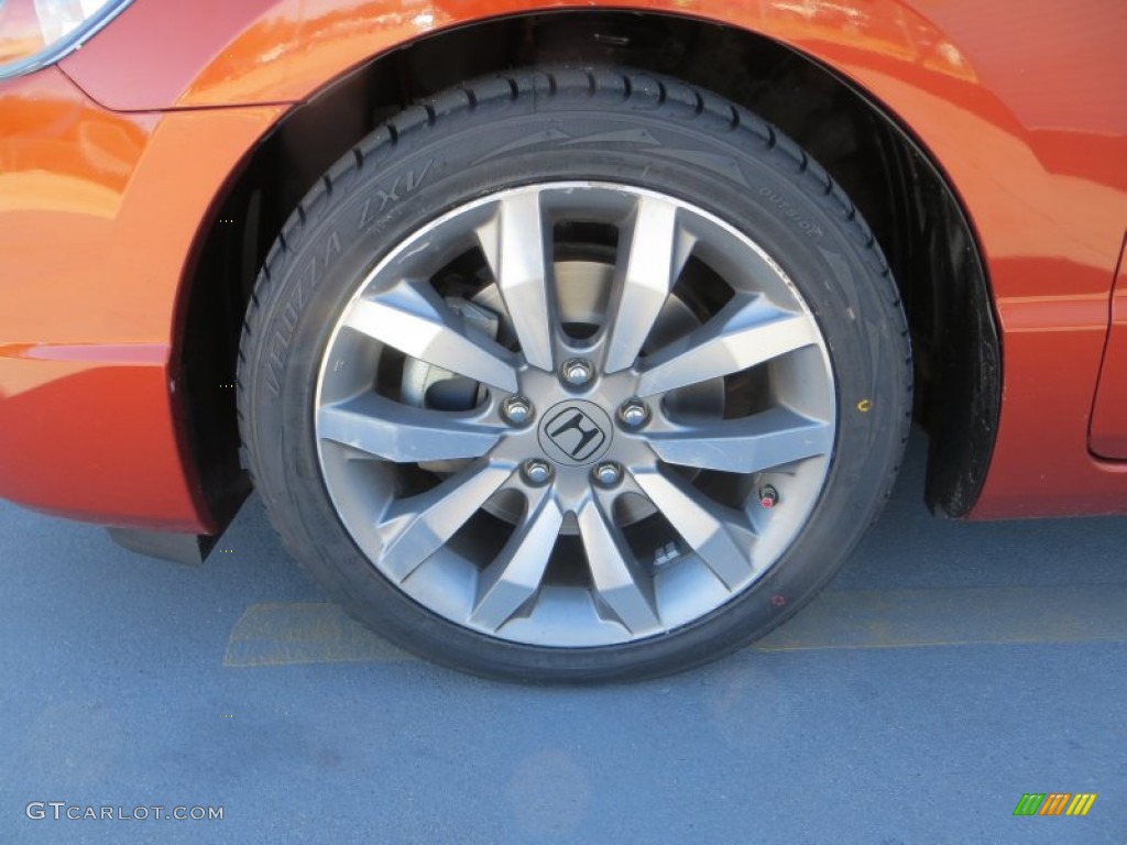 2009 Civic Si Coupe - Redline Orange Pearl / Black photo #13
