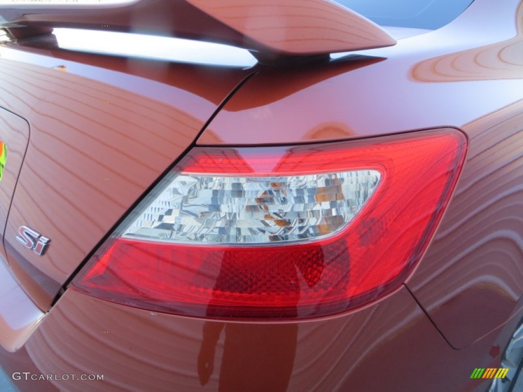 2009 Civic Si Coupe - Redline Orange Pearl / Black photo #18