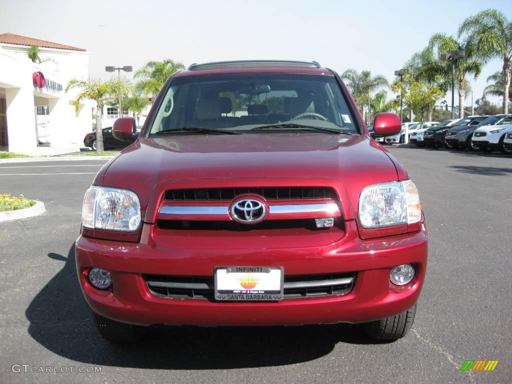 2006 Sequoia Limited 4WD - Salsa Red Pearl / Light Charcoal photo #8