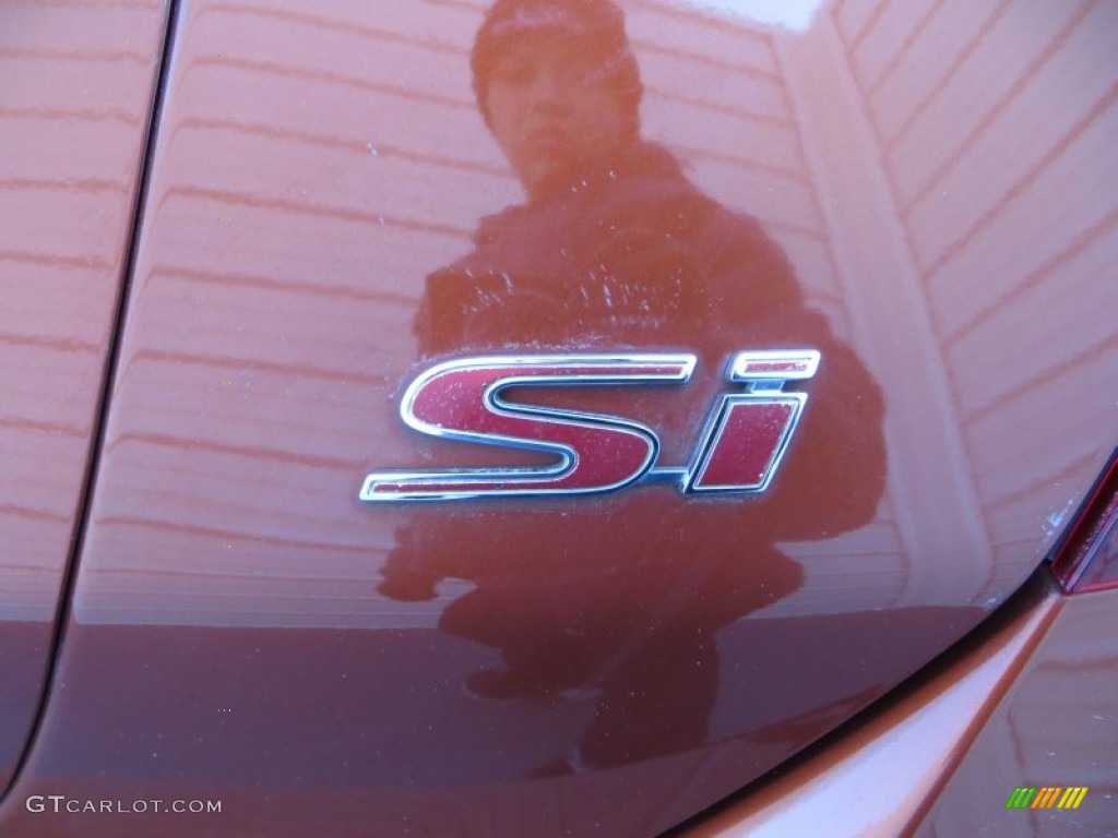 2009 Civic Si Coupe - Redline Orange Pearl / Black photo #19