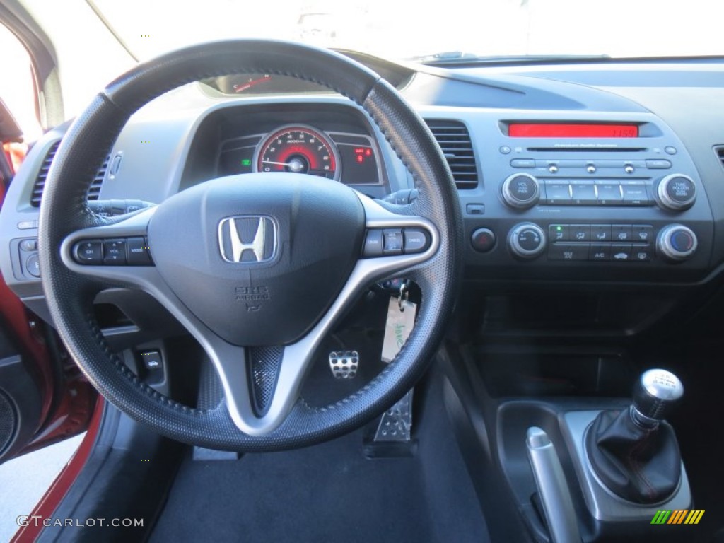 2009 Civic Si Coupe - Redline Orange Pearl / Black photo #38
