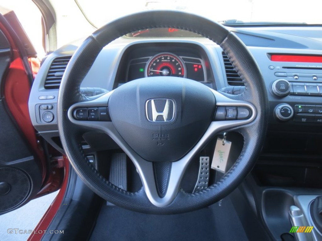 2009 Civic Si Coupe - Redline Orange Pearl / Black photo #40