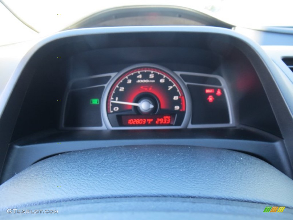 2009 Civic Si Coupe - Redline Orange Pearl / Black photo #41