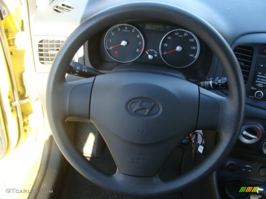 2010 Accent GS 3 Door - Mellow Yellow / Black photo #13