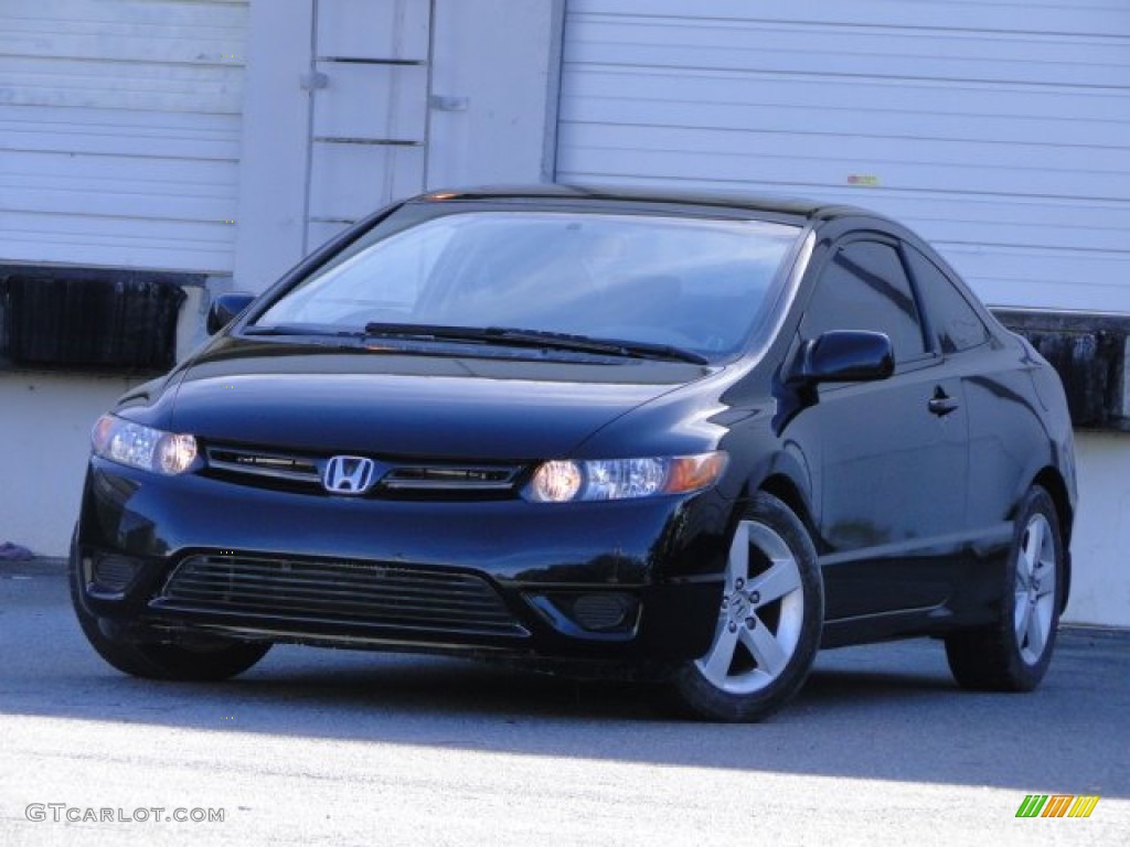 Nighthawk Black Pearl 2008 Honda Civic EX Coupe Exterior Photo #89470007