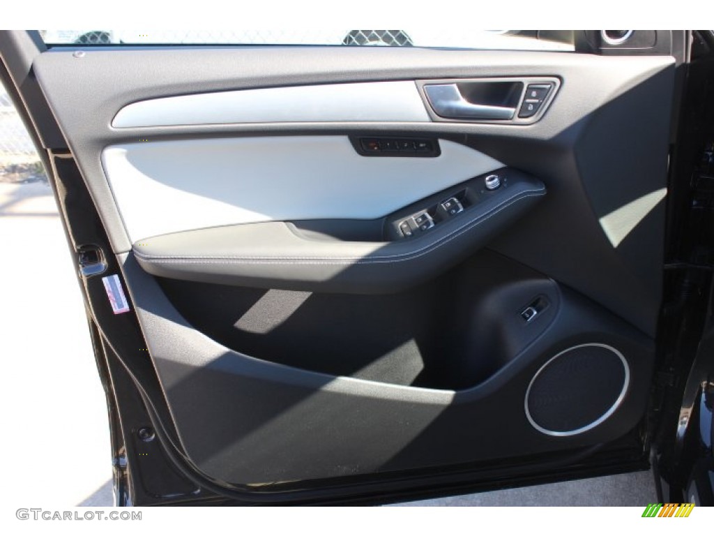 2014 Audi SQ5 Prestige 3.0 TFSI quattro Black/Lunar Silver Door Panel Photo #89471222